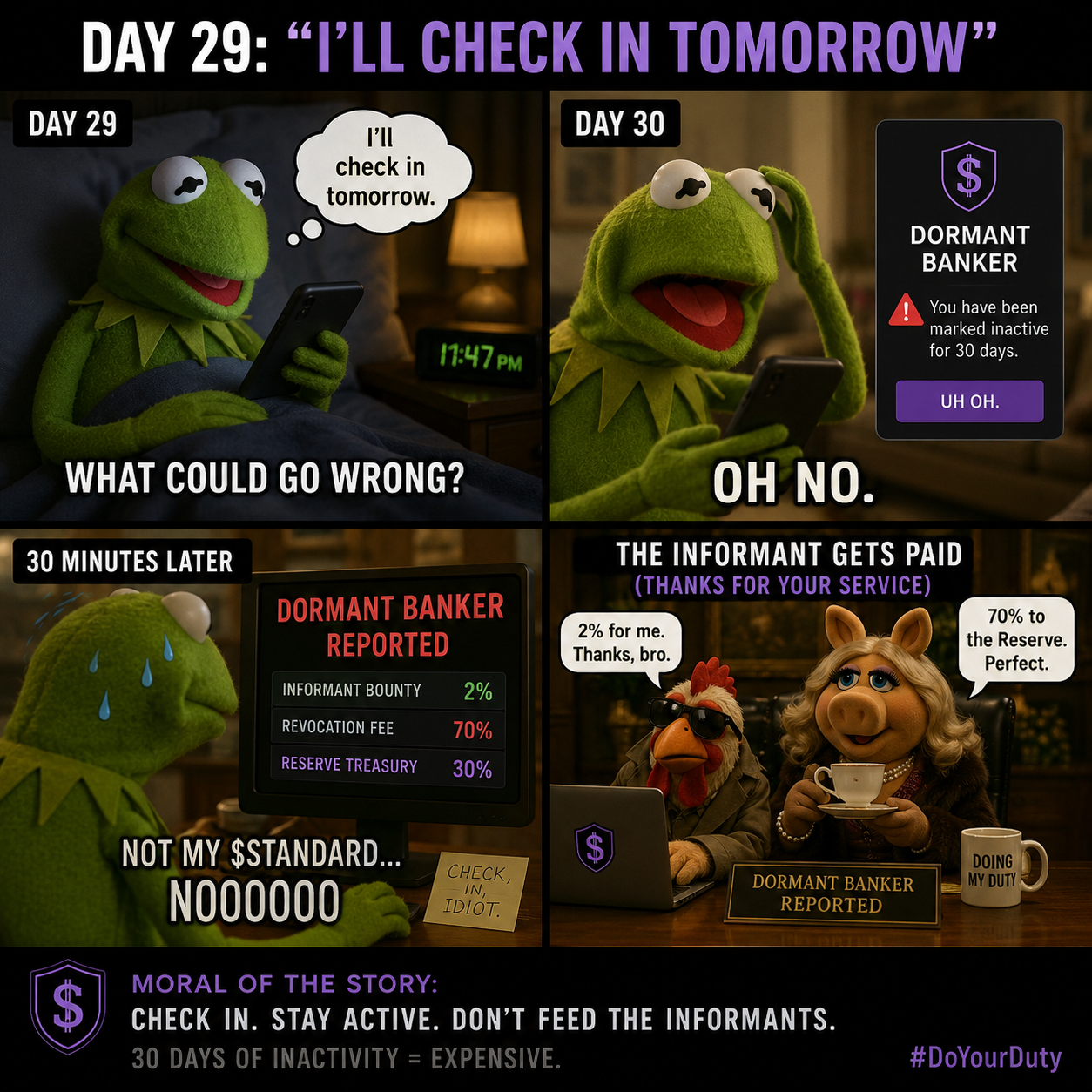 Kermit Day 29 - I'll check in tomorrow